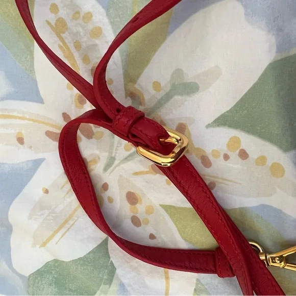 Prada Patina Dressy gaufre Red Leather Bag (rosso) - Picture 8 of 12